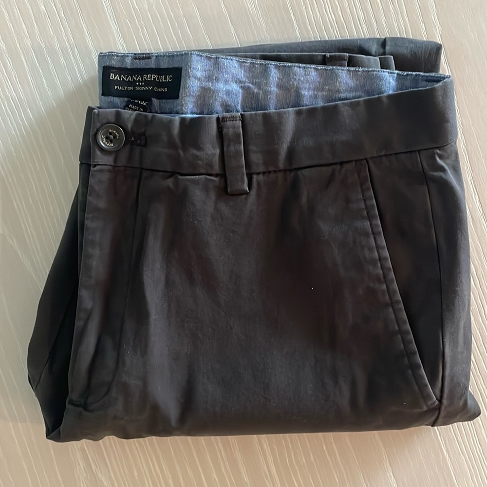 Dark grey Banana Republic Fulton Skinny Chino